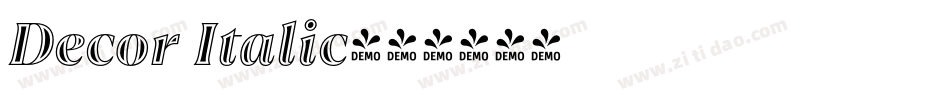 Decor Italic字体转换